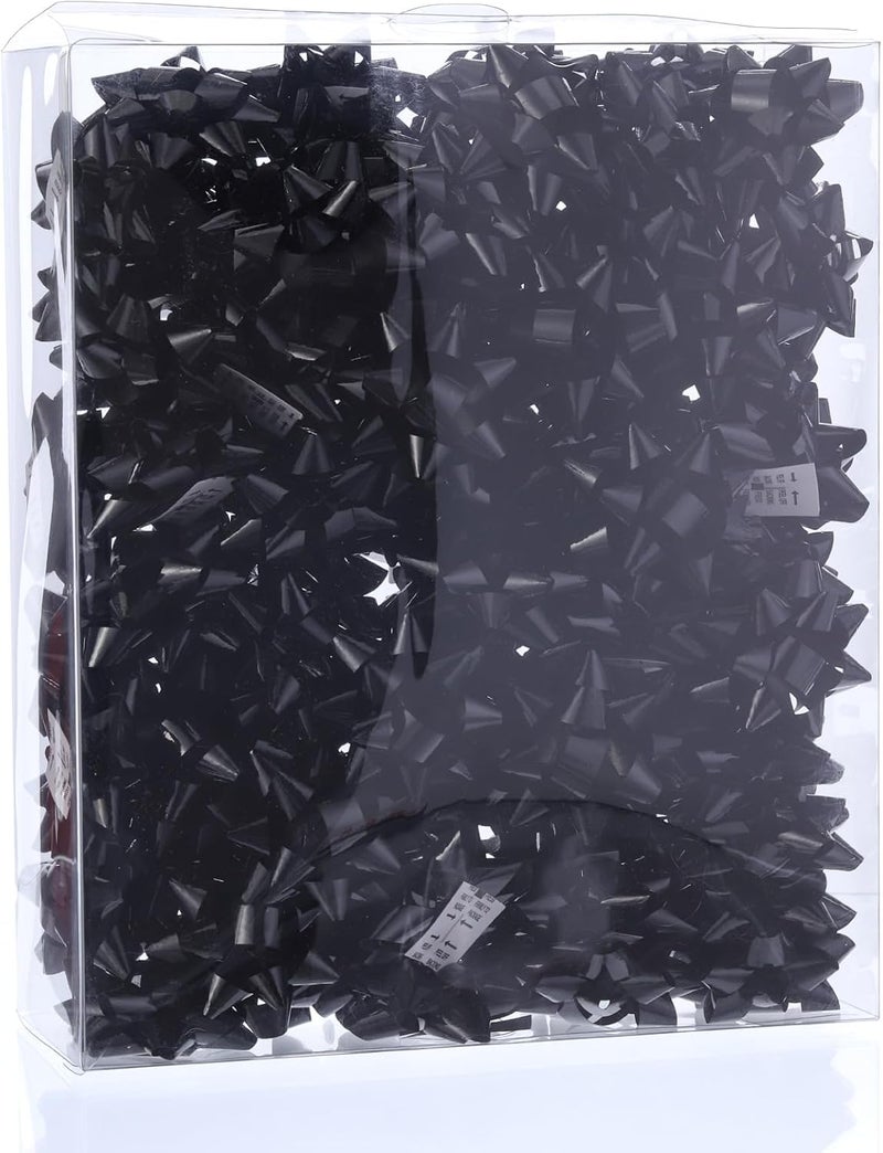 DYSHIPEN 100Pcs Small Black Star Bows for Gift Wrapping and Presents,Multiple coClour Christmas Bows,for Parties, Birthdays, Weddings or Other Holidays. - Image 3